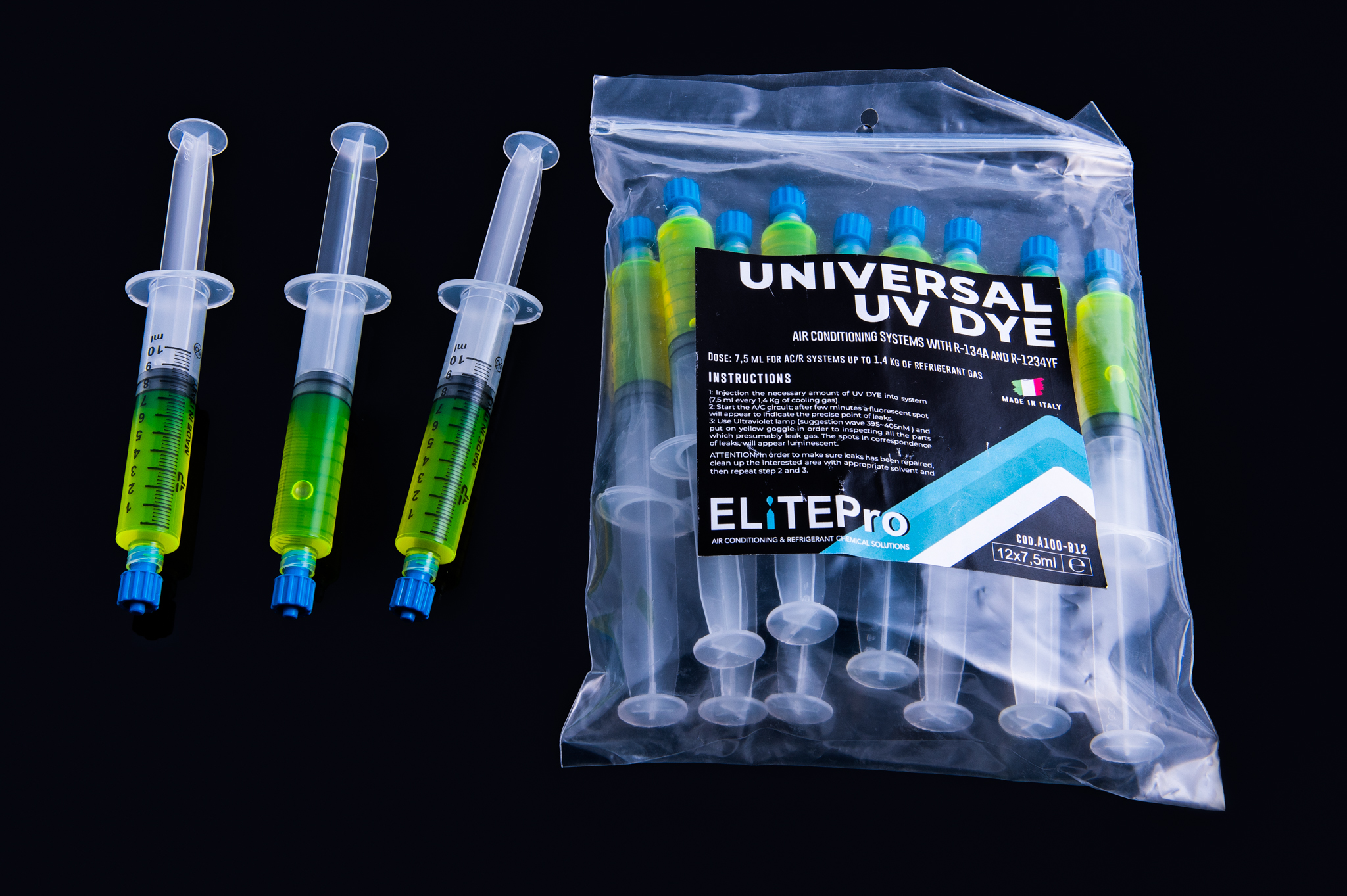 Universal UV dye for R134a and R1234yf use , leaking finder